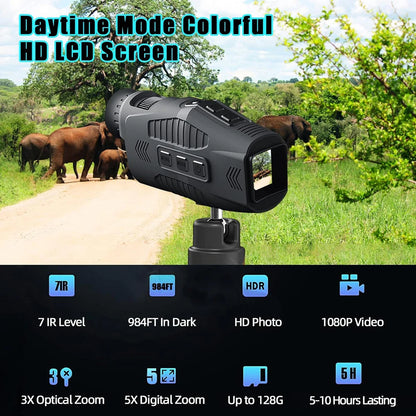 Night Vision Goggles,1080p Digital Night Vision Monocular,Infrared Monoculars Save Photos/Videos,Thermal Imaging Telescopes