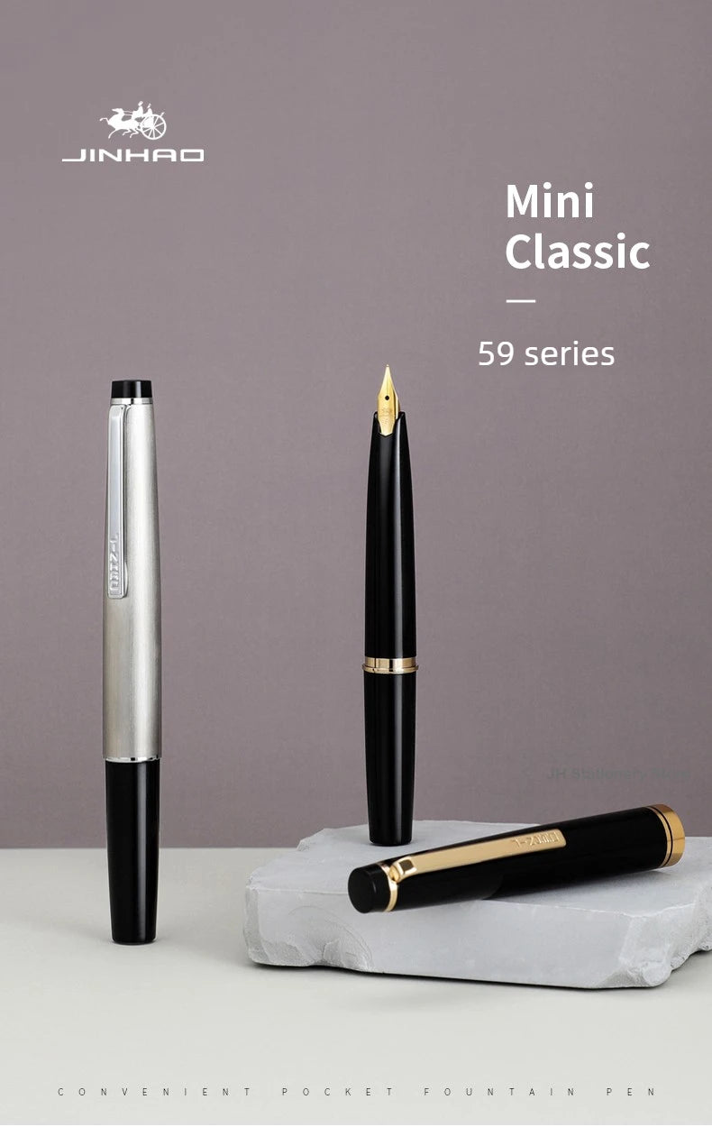 JINHAO 59 Fountain Pen Luxury Elegant Pens EF F Hooded Nib Fountain Pens Writing Stationery PK 80  School Office Supplies