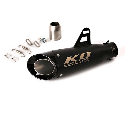 Universal 38-51 mm Exhaust Muffler Pipe Motorcycel Stainless Steel Escape with Removable DB Killer Slip On or Weld