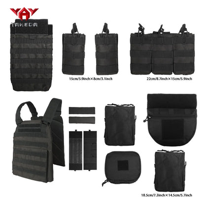 YAKEDA   The eight-piece hunting vest has multiple storage bags and is suitable for hunting training and other scenarios