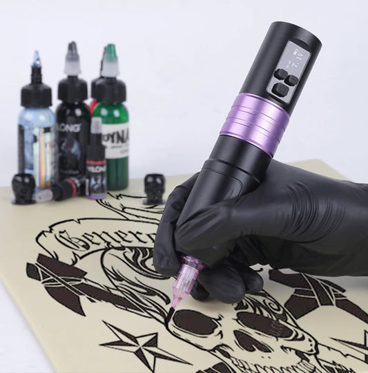 From US Tattoo Kit  YILONG Tattoo Pen Kit For Permanent Makeup Tattoo Machine Kit Wireless Tattoo Power Supply Tattoo Gun Kit