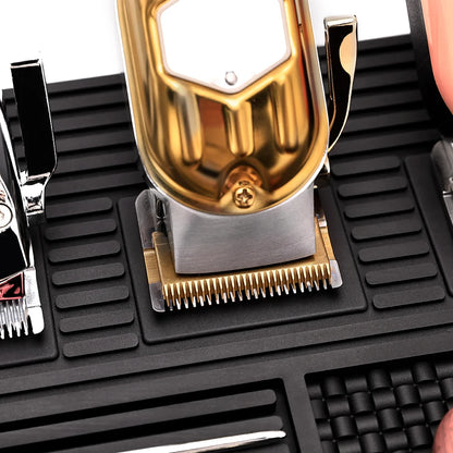Barber Mats Barber Tools Storage Mat Barbershop NonSlip Magnetic Silicone Cushion Tray Storage Heat Insulation Working Pad ﻿