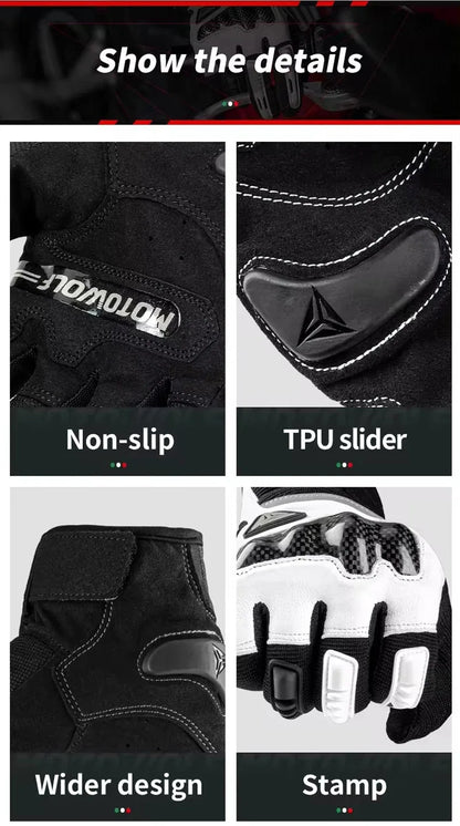 MOTOWOLF Motorcyclist Man Racing Sports Gloves Accessories Windproof Resistant All-Weather Motorcycle Gear Luvas for Men/Women