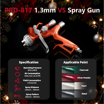 Original PORPHIS PRD-817 New VS Spray Gun 1.3mm Paint Spray Gun Gravity Spray Gun For Car Painting Automotive  painting