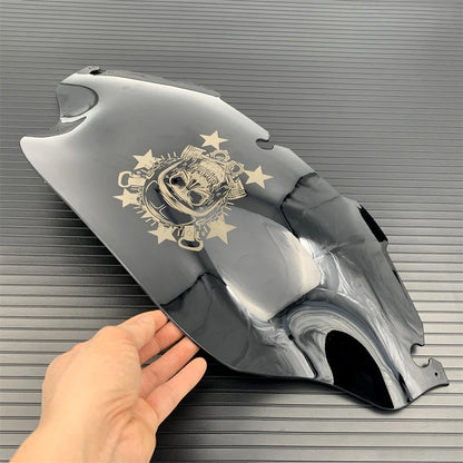 8" Motorcycle Black Skull Windscreen Windshield For Harley Touring Street Glide Electra Ultra Classic 1996-2013