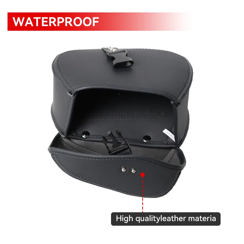 PU Leather Motorcycle Saddlebags Waterproof Motorbike Side Saddle Bags Universal for Harley Suzuki Kawasaki Yamaha