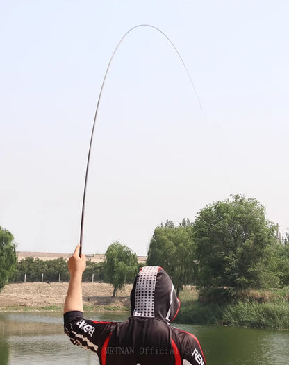 1.8M-4.5M Ultralight Telescopic Fishing Rod Travel SuperHard Stream Lake Hand Pole Carp Feeder Portable Fishing Rods