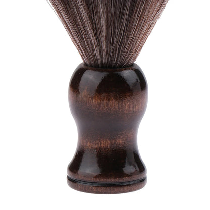 Soft Nylon Shaving Brush Portable Soft Brush Sweeping Salon Cleansing Foam Brush Wooden Handle Beard Brush