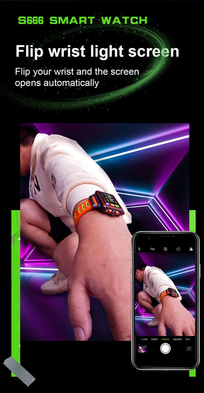 2025 Newest Smart Watch for Men Women S666 Heart Rate Monitor Waterproof Bracelet Sport Smartwatch for IOS Android Xiaomi Phone