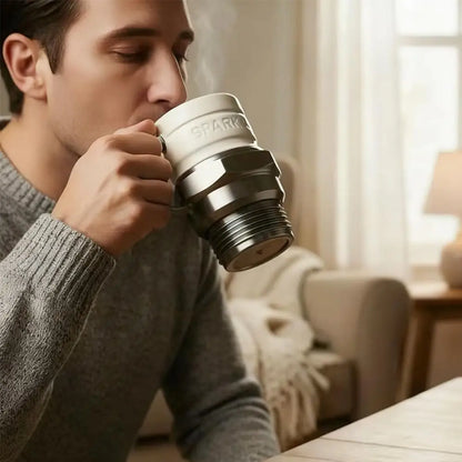 Spark Plug Coffee Mug Industrial Coffee Cup Mechanics & Gearheads Automotive Themed Coffee Mug Engine Design