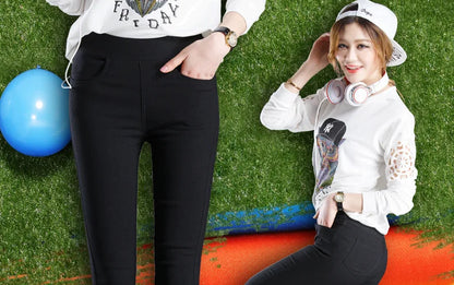 Fashion Women Solid Straight Pants Elegant Summer Elastic Stretch Skinny Legging Pencil Pant Casual Office Lady Chic Trousers
