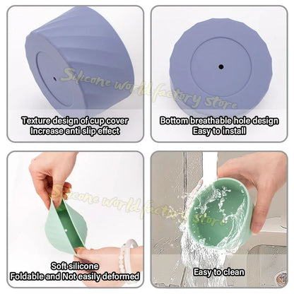 SW 40oz/30oz Silicone Cup Bottom Cover for Stanley Adventure Quencher Tumbler for IceFlow Flip Straw Water Bottle Sleeve 7.5/7CM
