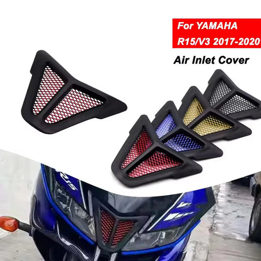 Dirt bike accessories moto decorative air Inlet Head Cover Aluminum Mesh Intake Guard Protector for Yamaha R15-V3 2017-2020