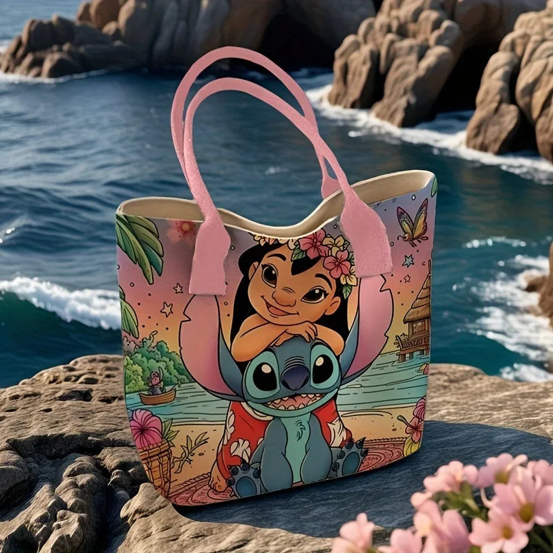 New Creative Cartoon Design Shoulder Bag  Cute Stitch Shoulder Bag Large Outdoor Leisure Fashion Bag Ladies Handbag