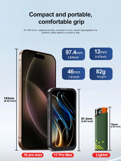 SERVO 17 PRO MAX mini Smartphone 3.75" Fullview Display 3G WCDMA Dual SIM Card GPS Face Unlock Android Small Smart Mobile Phones