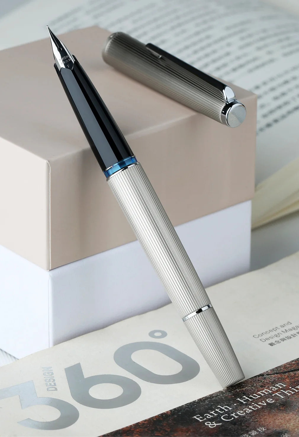 Limited MAJOHN B32 Metal Strive Piston Fountain Pen with Butterfly F Tip Student Adult Iridium Writing Ink Pen Office Supply