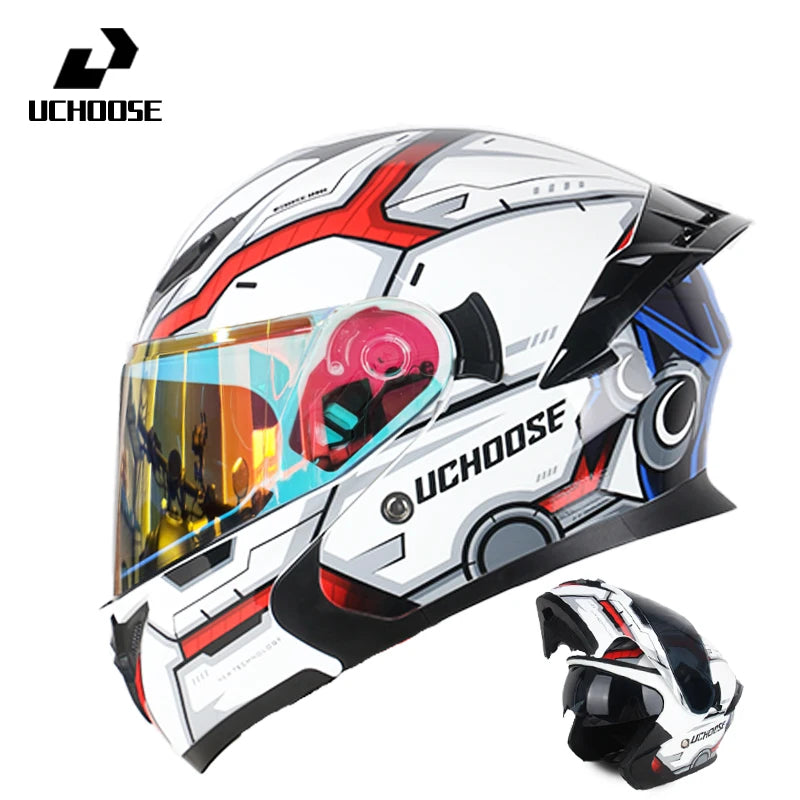High Quality DOT Motorcycle Helmet Four Seasons Motocross Racing Modular Flip Up Casco Moto Men Women Off Road Helmet Unmasked