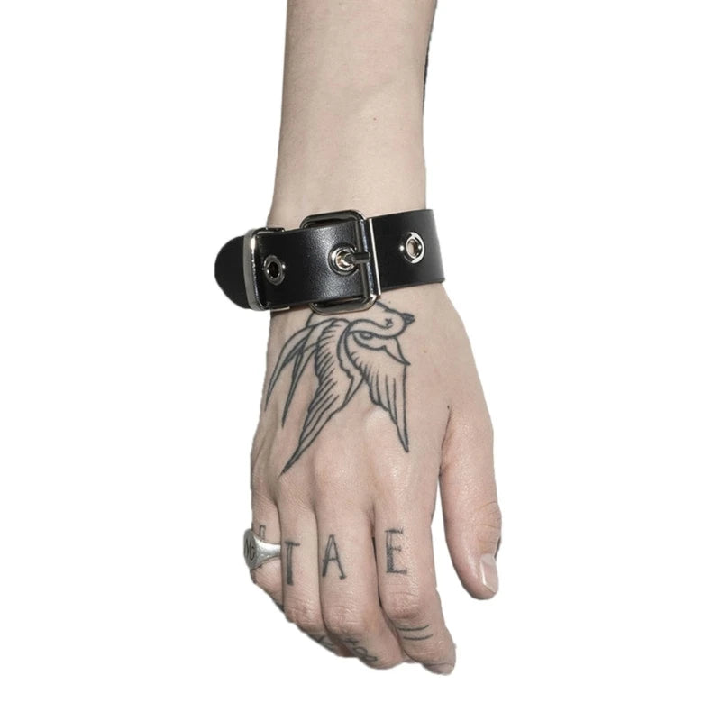 Fashion Wide Strap Bracelet Adjustable Length Bracelet Suitable for Punk Party