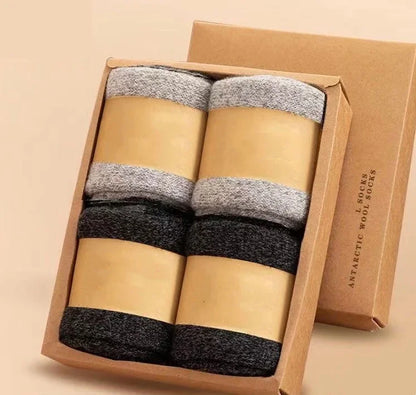 4Pairs/Lot Men's Winter Super Thick Thermal Socks Wool Men Women Solid High Quality Merino Wool Socks Cold Snow Warm Wool Socks