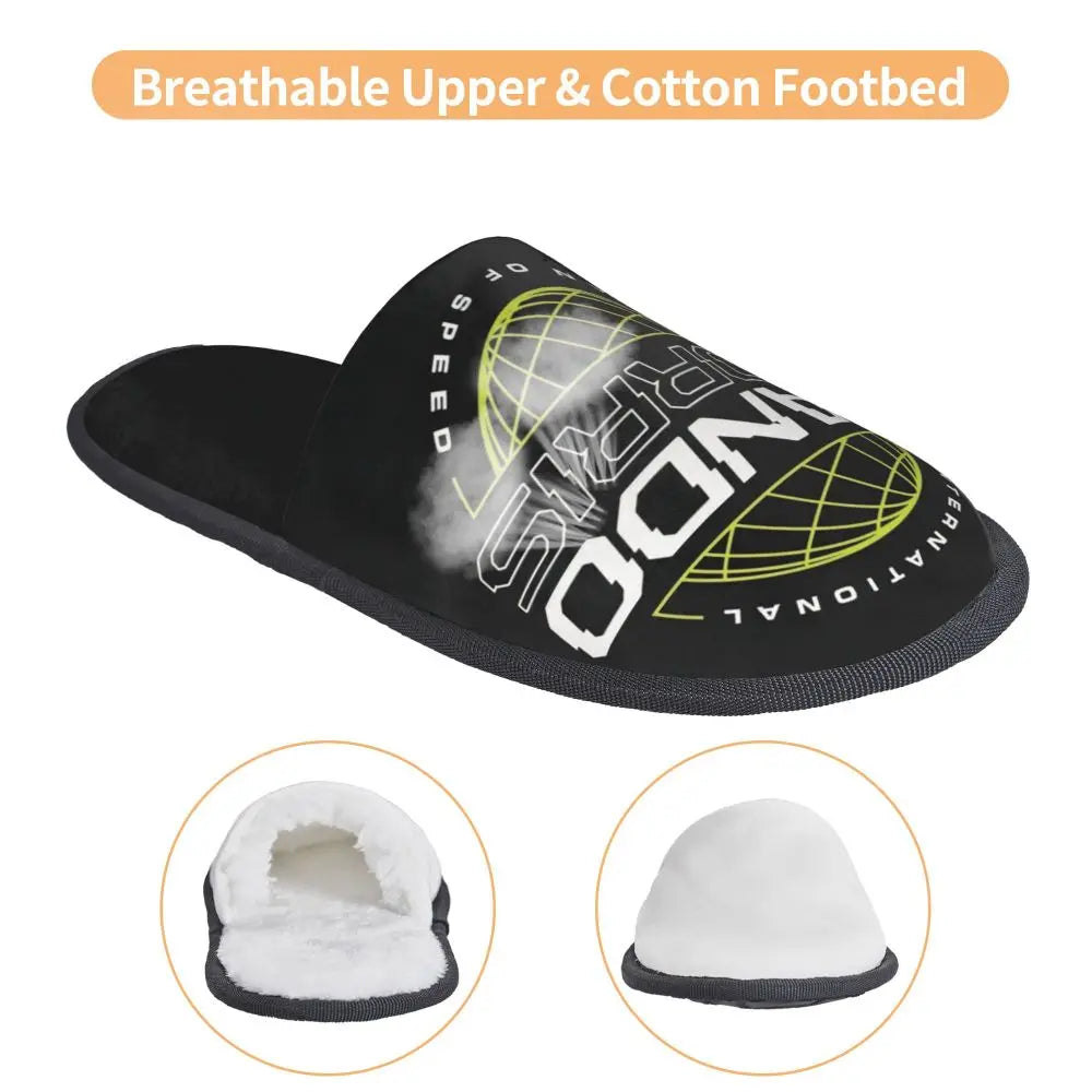Custom British Lando Norris Racing Driver Guest Slippers for Spa Women House Slipper