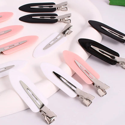 4-piece hair clip set, bangs clip, non slip hair clip, plastic non bending flat head hair clip, suitable for hair salon home use