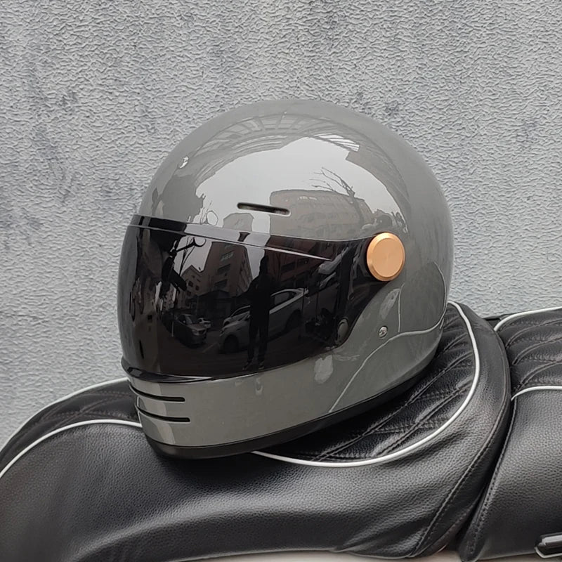 ORZ Retro full face motorcycle helmet - Classic design, suitable for both men and women, with safety protection certified by 806