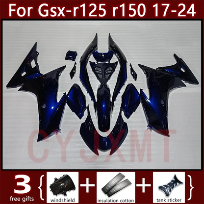 Motorcycle Fairings for Suzuki Gsxr125 Gsx-r150 2017-2024 Metallic Blue Fairing Kit Gsx r125 R150 17-24 Bodywork Plastic Housing