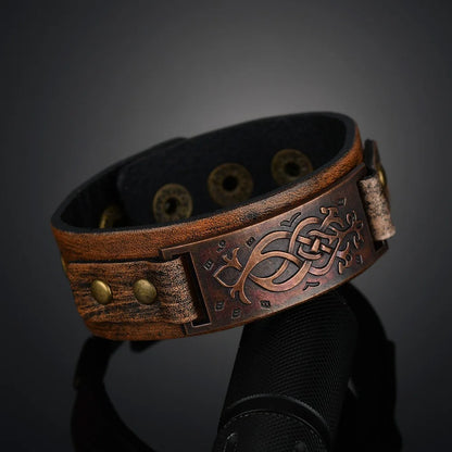 Adjustable Bangle Gift Alloy Leather Wristband Punk Leather Wristband Handmade Punk Bangle For Fashion Accessory Rock Concerts