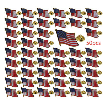 American Flag Lapel Pins – USA Metal Enamel Flag Pins United States US Waving Badge Brooch for Patriotic Display