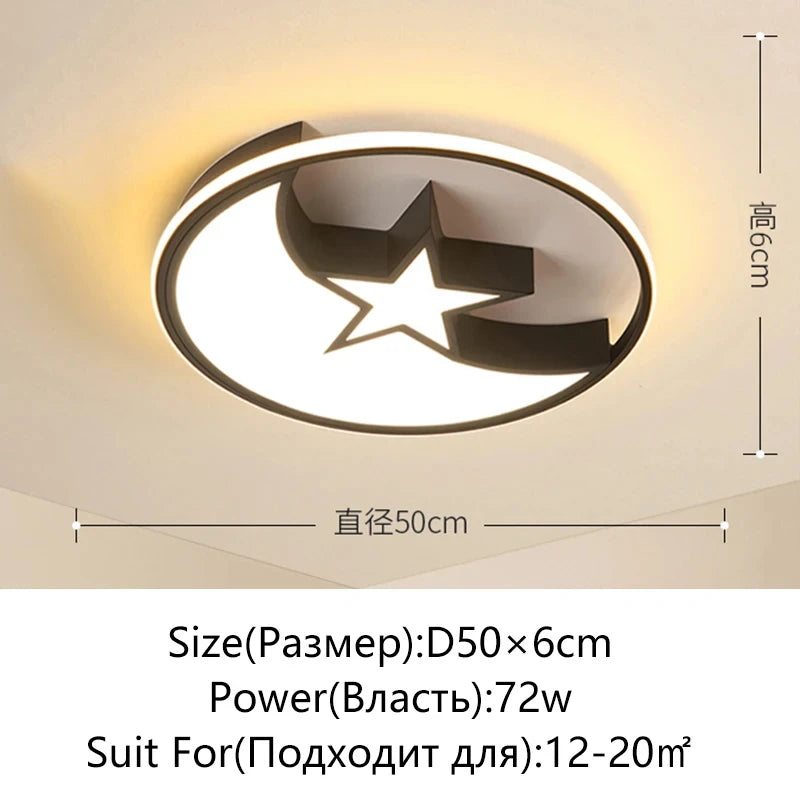 Modern LED Ceiling Light Minimalist Bedroom Lamp Home Decor Ceiling Chandelier Children's Room Lustre Living Room Lights Fixture