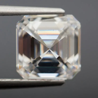 Moissanite Stone Asscher Cut D Color VVS1 Gemstone Lab Grown Diamond for Advanced Jewelry Making Materials with  Certificate