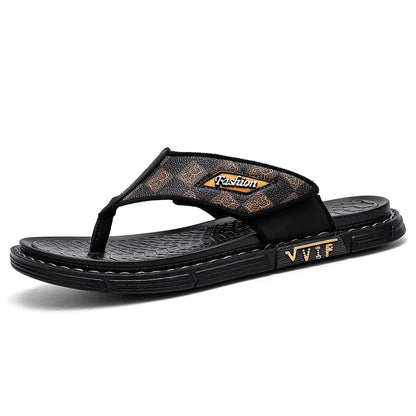 Men's high-quality beach shoes summer outdoor casual flip-flops sandals soft-sole non-slip comfort fashion dual-purpose slippers