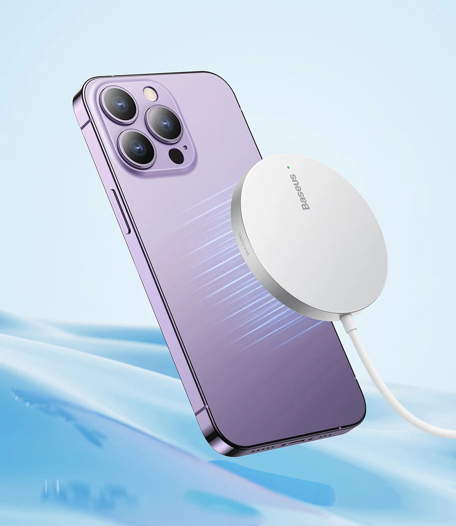 Baseus 15W Magnetic Wireless Chargers Qi Qi2 Wireless Charger Fast Charging Pad for iPhone 17 16 15 14 Mini Phone Charger Quick