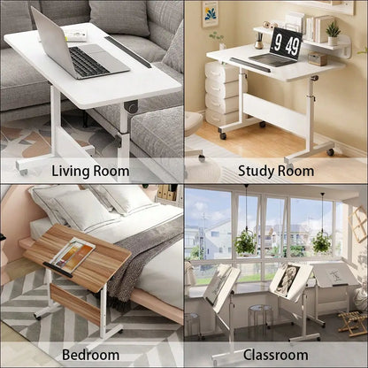 Foldable Standing Desk with Wheels – Compact Fixed-Height Table for Home Office & Small Spaces