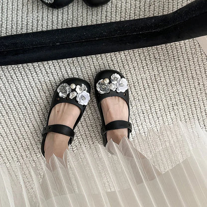 Clogs Summer Slippers Women Luxury Pearl Metal Flower Mary Janes Designer Ballet Shoes Girls Corc Charms Sandals Indoor Outdoor