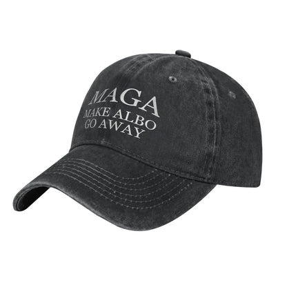 Vintage MAGA Make Albo Go Away Baseball Cap Unisex Distressed Denim Sun Cap Australia Saying Outdoor All Seasons Adjustable Hats