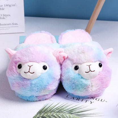 Winter Women Warm Indoor Slippers Ladies Fashion Cute Pink Pig Shoes Women's Soft Short Furry Plush Home Floor Slipper SH467
