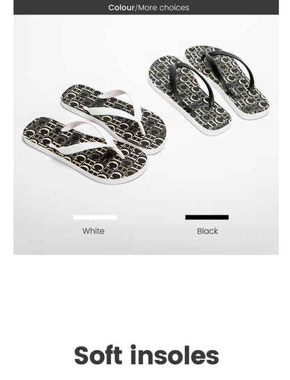 Flip Flops Men and Women Casual Shoes Luxury Brand Slippers Black White Shoes
