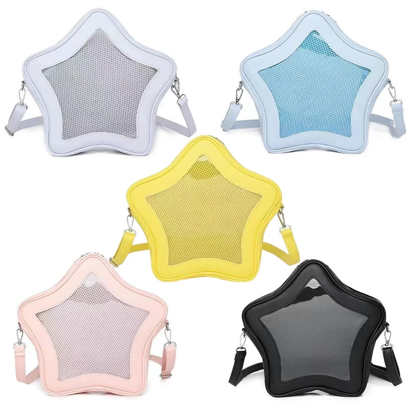 Original Cute Kawaii Ita Bag Anime Five Pointed Star Two-Dimensional Crossbody Bag Street Fashion Women Mini Shoulder Bag