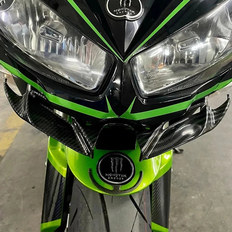 For Ninja 400 Front Wing for Ninja250 NINJA400 2018-2023 Wing Fairing Aerodynamic Winglets Mouth Shell Cover Protection Guards