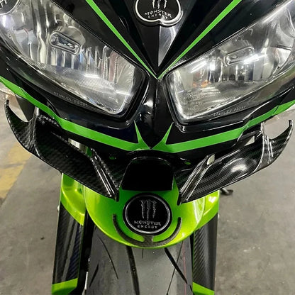 For Ninja 400 Front Wing for Ninja250 NINJA400 2018-2023 Wing Fairing Aerodynamic Winglets Mouth Shell Cover Protection Guards