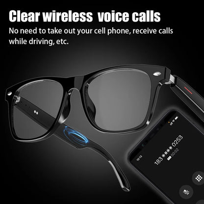 LAXASFIT Smart Bluetooth Glasses Sunglasses Talking Outdoor Sports Headset UV Protective Eyewear for Men and Women Holiday Gift