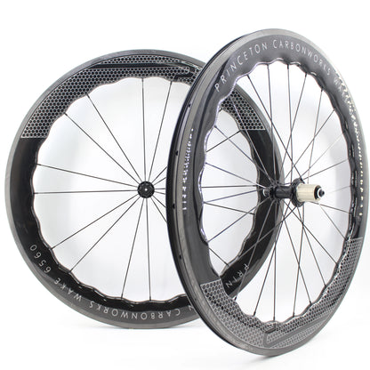 Newest 700C Road Bike UD Full Carbon Fibre wheelset Carbon Bicycle Wheelset clincher tubeless rims 65mm wave 25mm width V brake