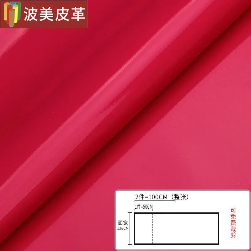Pvc Patent Leather Fabric By The Meter for Jacket Skirt Bag Clothes Diy Sewing Cloth Waterproof Slightly Hard Wearable Glossy