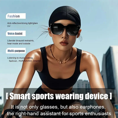 SENBONO Audio Smart Glasses With Open Ear Headsets Hands-Free Call Sunglasses Anti-blue Light Glasses For Xaomi Android IOS