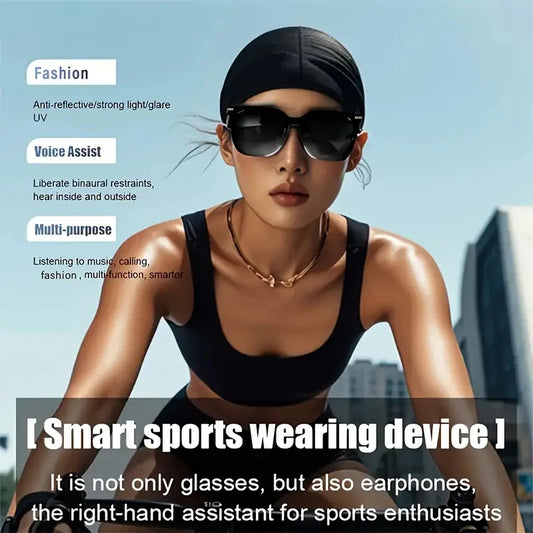 SENBONO Audio Smart Glasses With Open Ear Headsets Hands-Free Call Sunglasses Anti-blue Light Glasses For Xaomi Android IOS