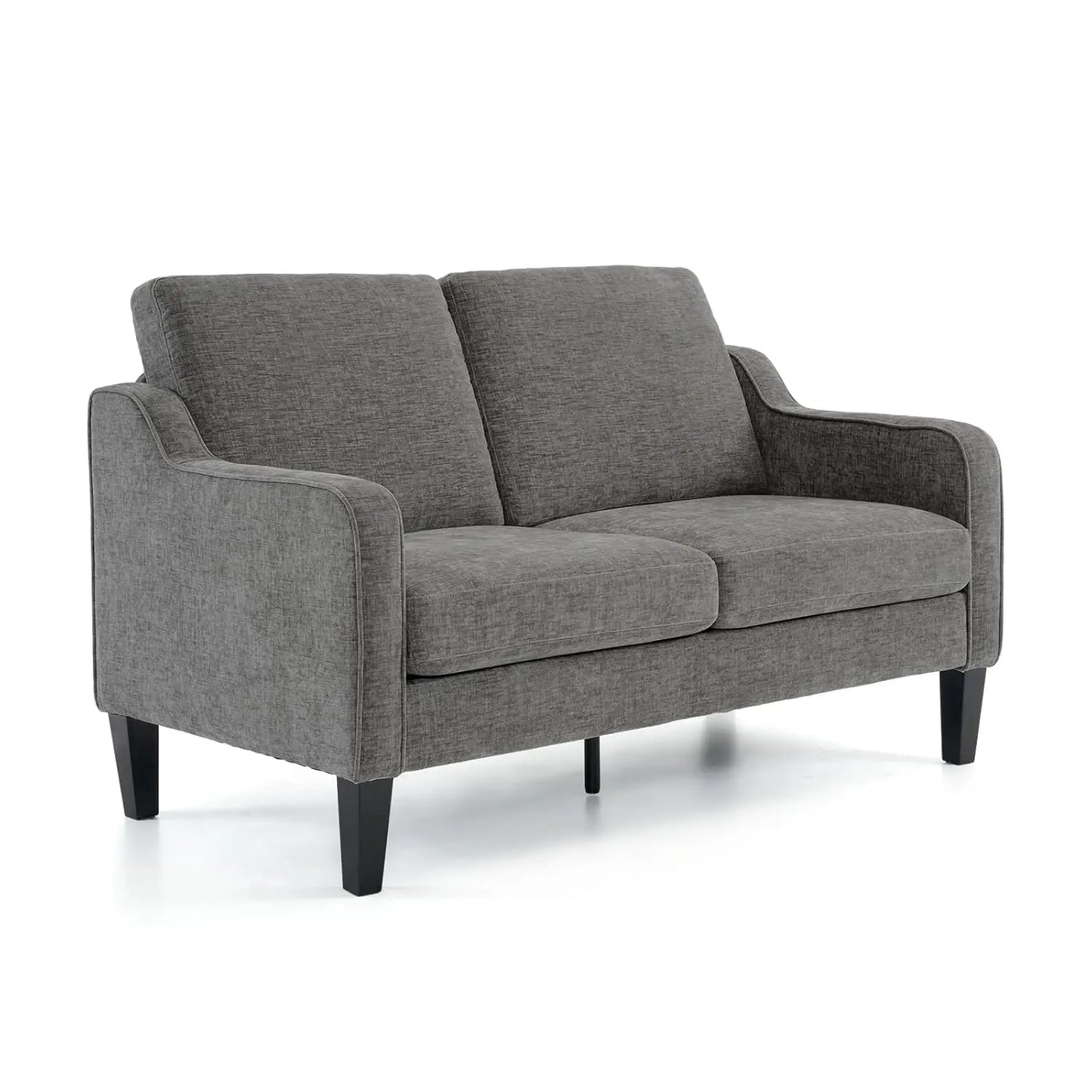53" Wide Love Seat, Mid-Century Modern Loveseat Sofa Couch with Solid Legs, 2 Seater Sofa Couches with Scooped, Customized