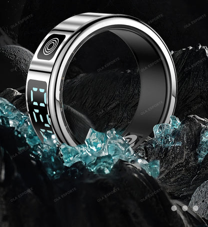 Display Screen Smart Ring Bluetooth Connection Heart Rate Sleep Monitoring Multi-function Ring Multiple Sports Modes Waterproof
