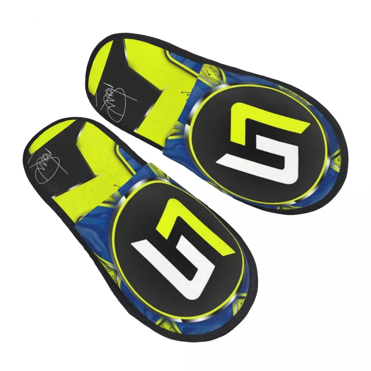 Custom British Lando Norris Racing Driver Guest Slippers for Spa Women House Slipper