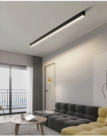 Modern Long Strip Ceiling Light Surface Mounted Minimalist Aisle Lamp Living Room Bedroom Kitchen Home Office LED Lighting